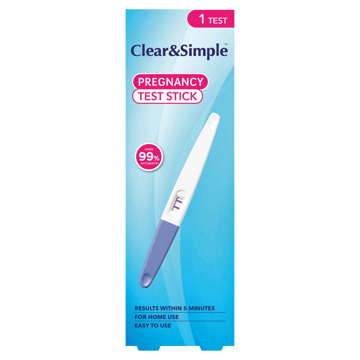 Clear & Simple Midstream Pregnancy Test – 1 Test