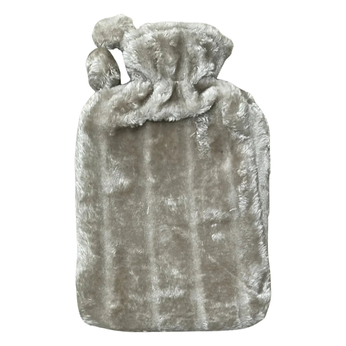 Life Hot Water Bottle with Faux Fur Pom-Pom Cover 1.8L