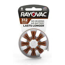 Rayovac Hearing Aid Batteries Size 312 – Pack of 8