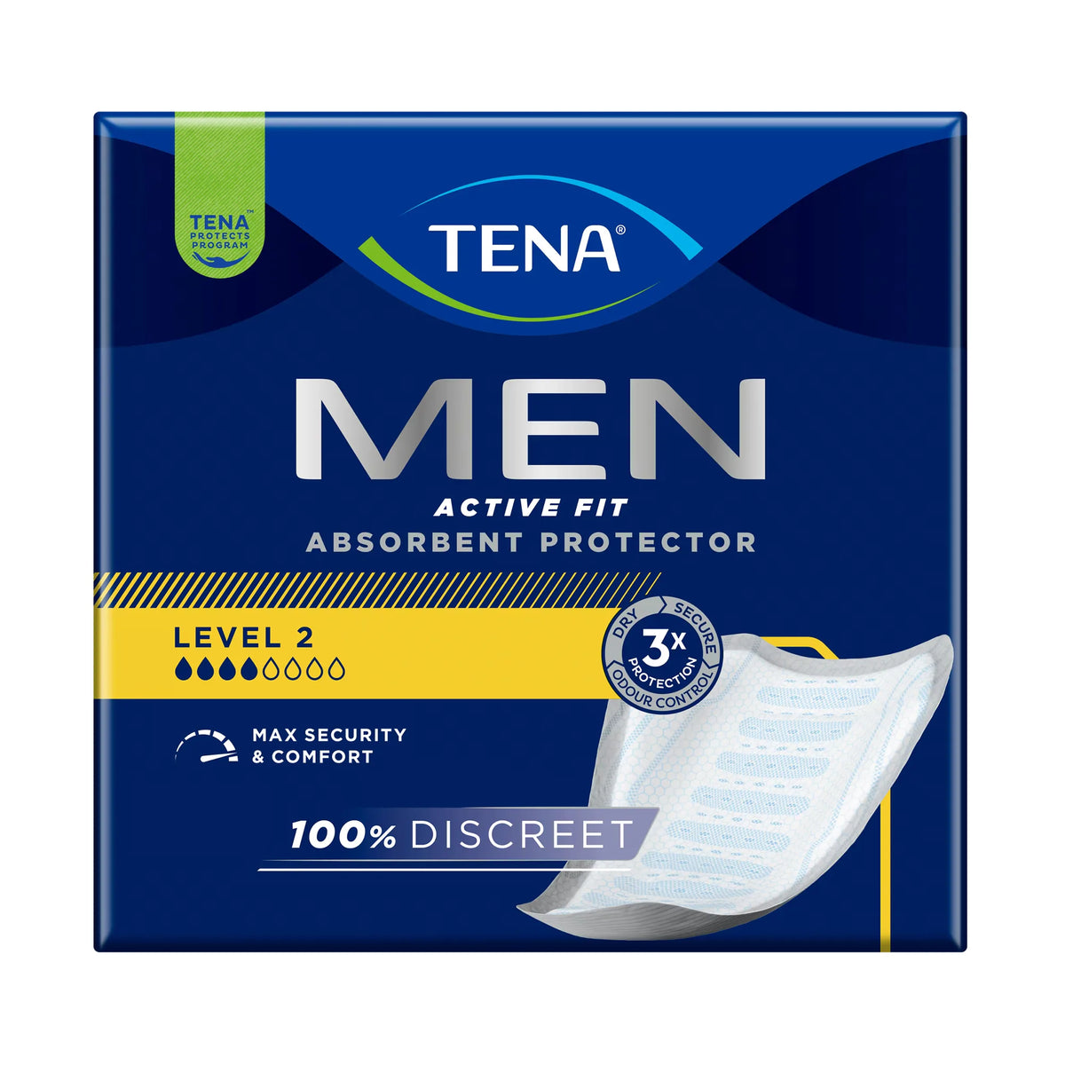 TENA Men Active Fit Absorbent Protector Level 2 – Pack of 10