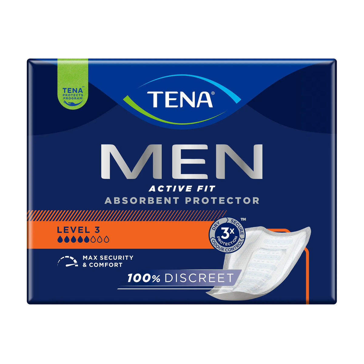 TENA Men Active Fit Absorbent Protector Level 3 – Pack of 8