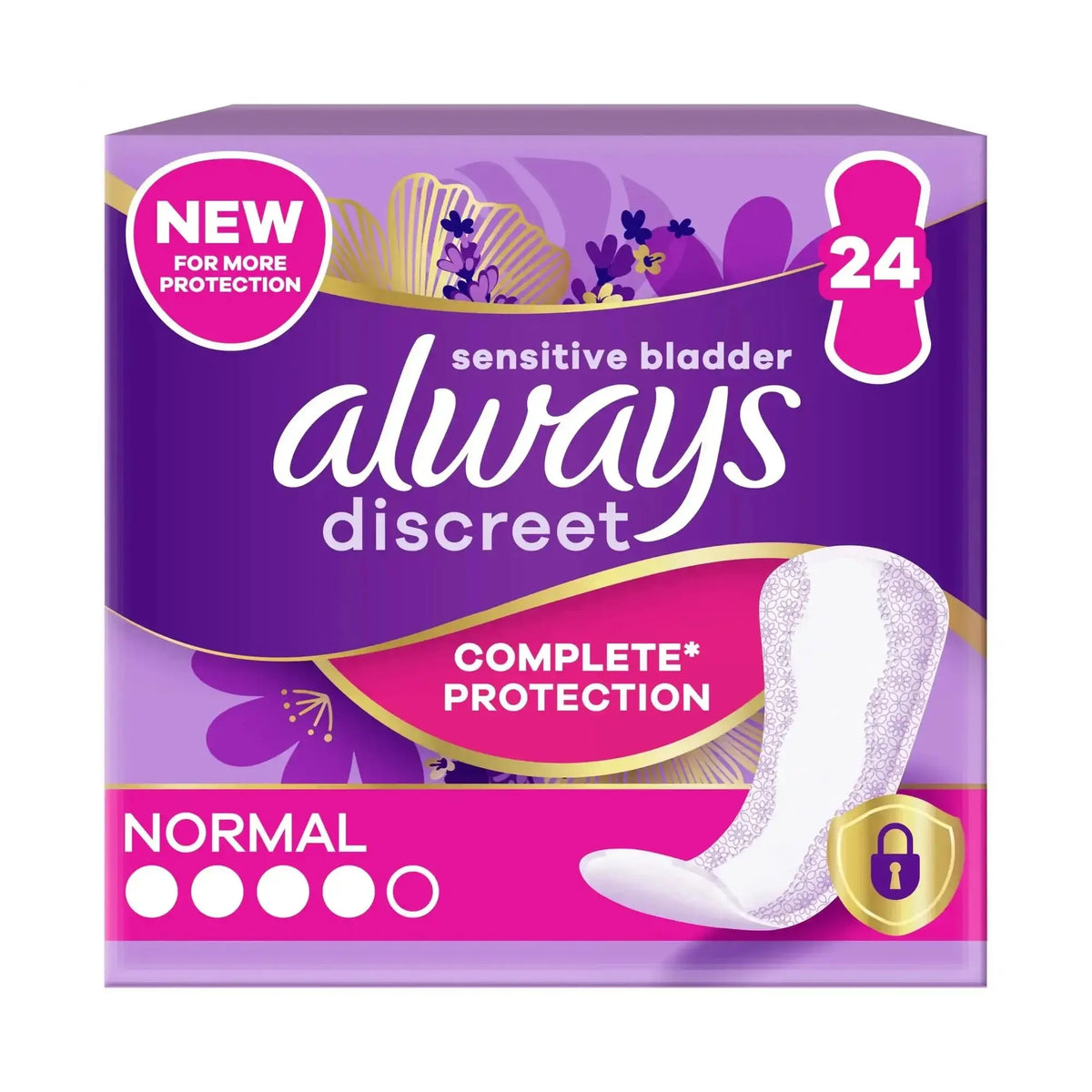 Always Discreet Incontinence Liners – Pack of 24
