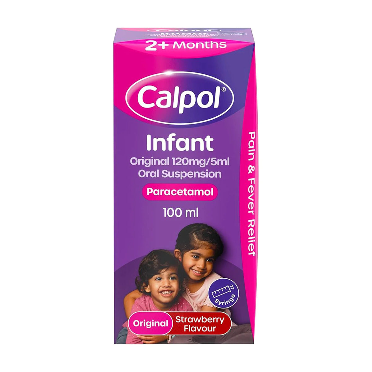 Calpol Infant Sugar Free Colour Free Oral Suspension 100ml