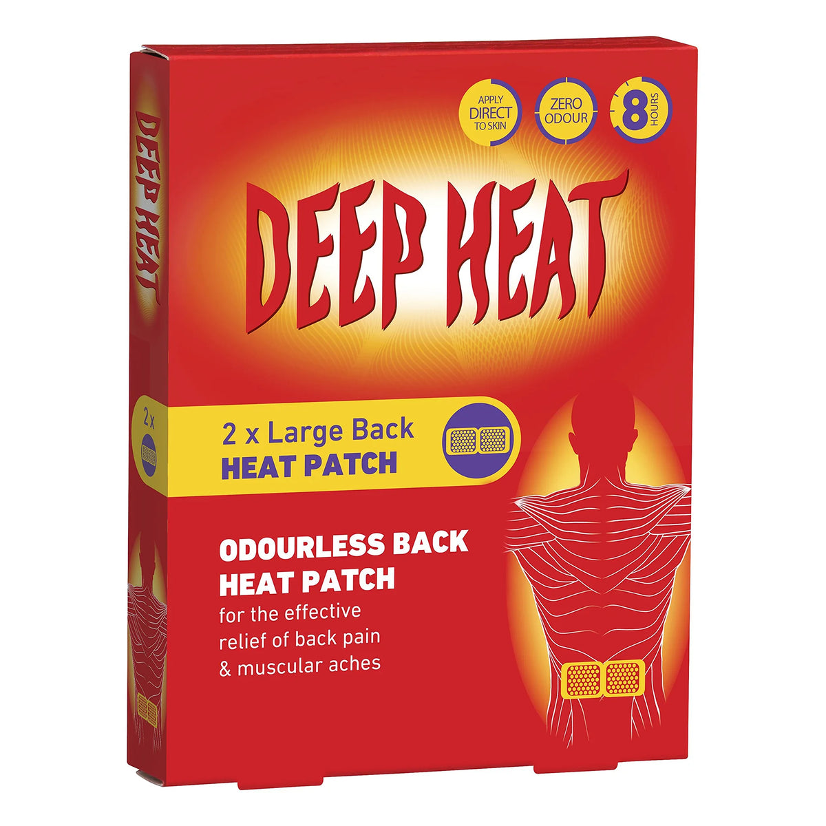Deep Heat Back Pain Heat Patch – Pack of 2