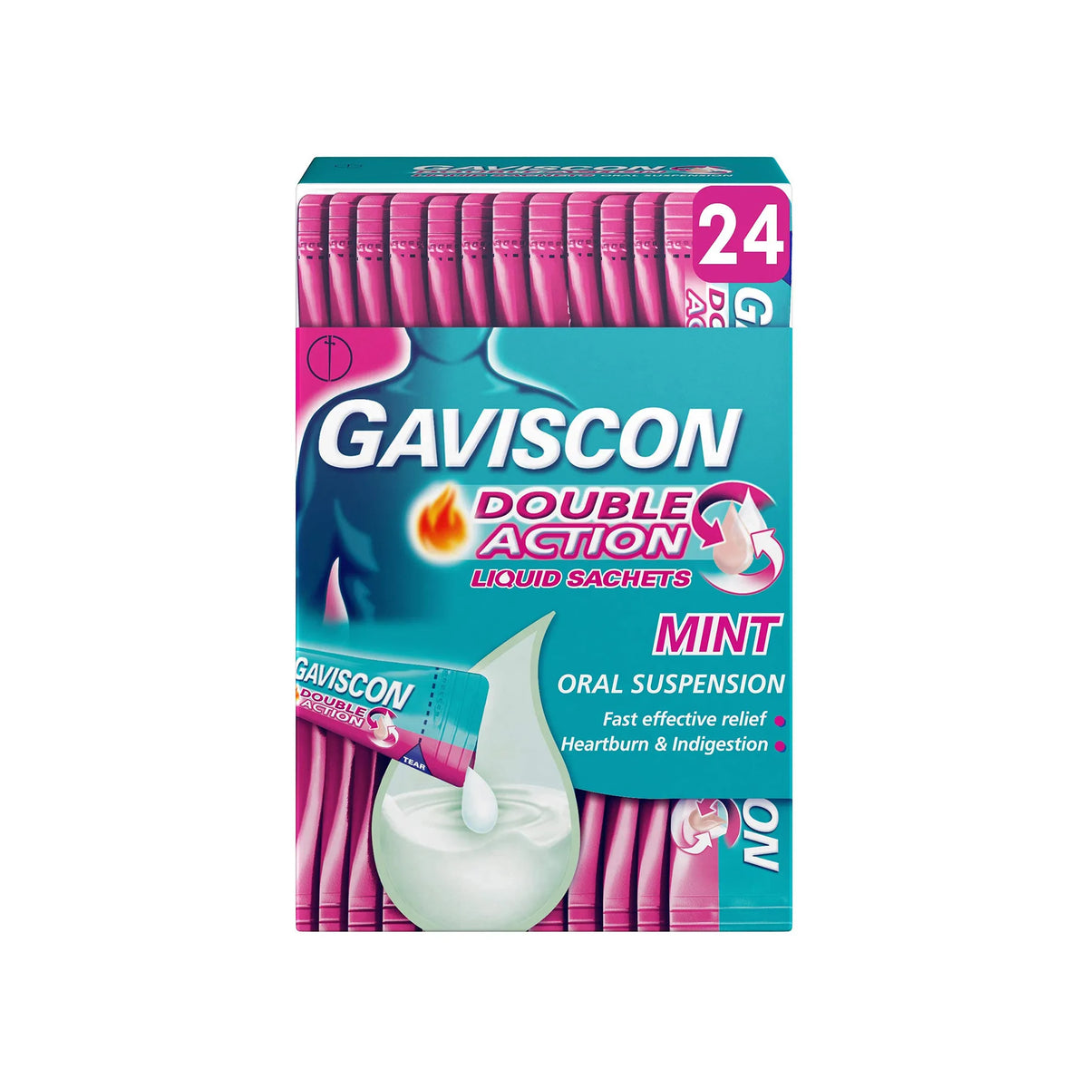 Gaviscon Double Action Mint Liquid Sachets