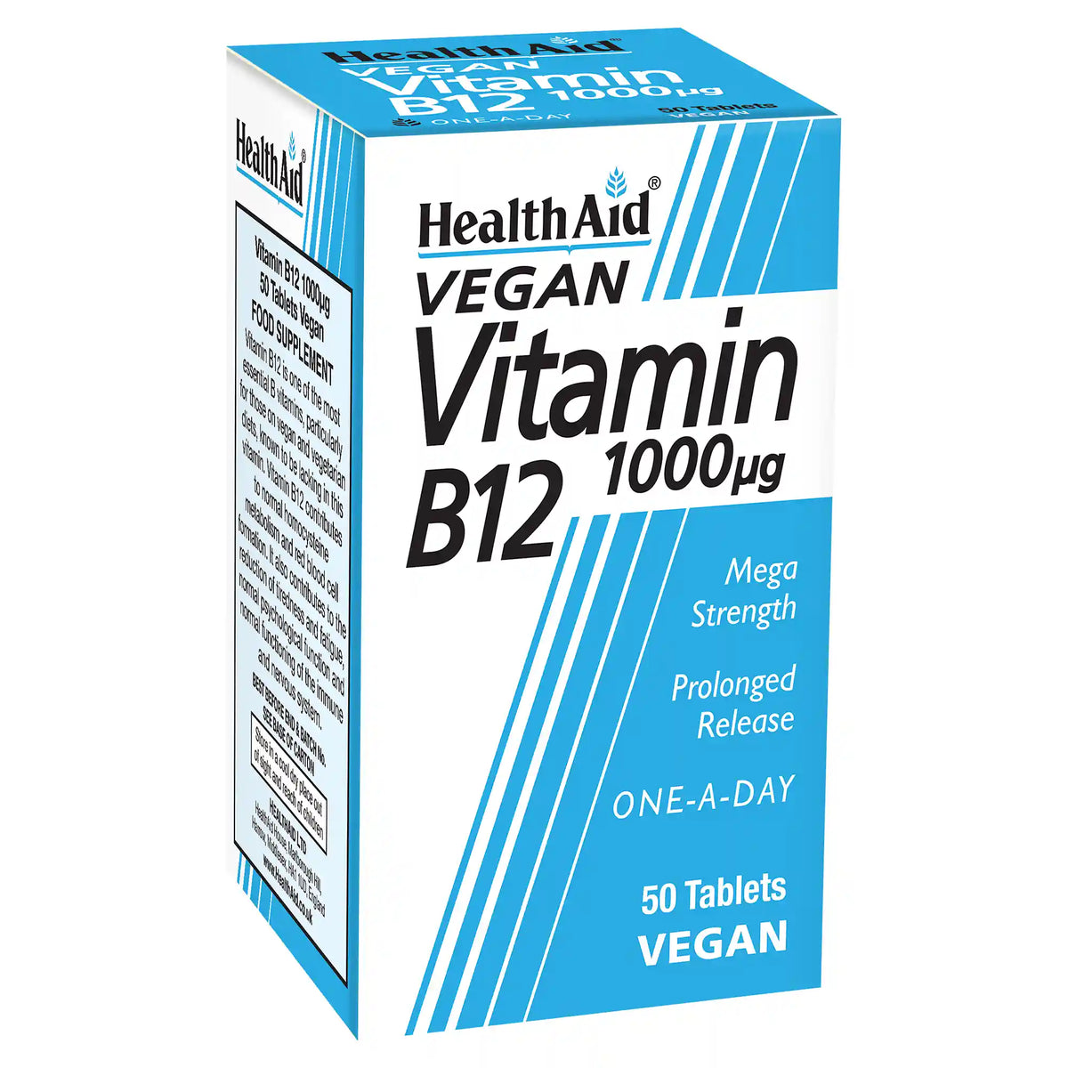 HealthAid Vitamin B12 1000mcg Prolonged Release Tablets – Pack of 50