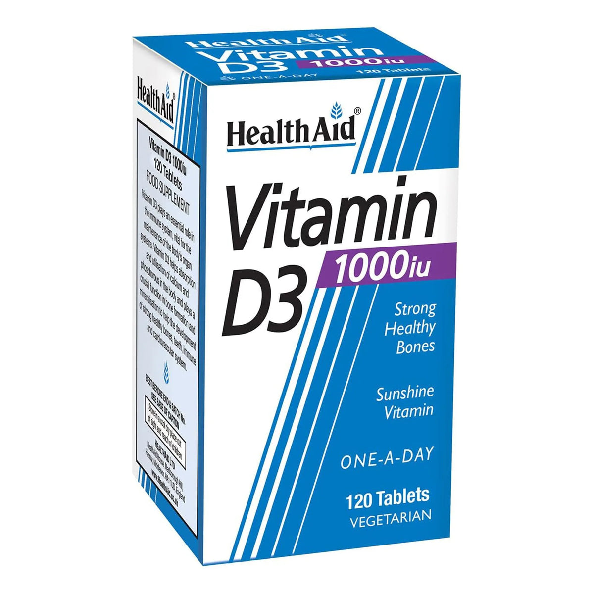 HealthAid Vitamin D Tablets 200 IU – Pack of 120