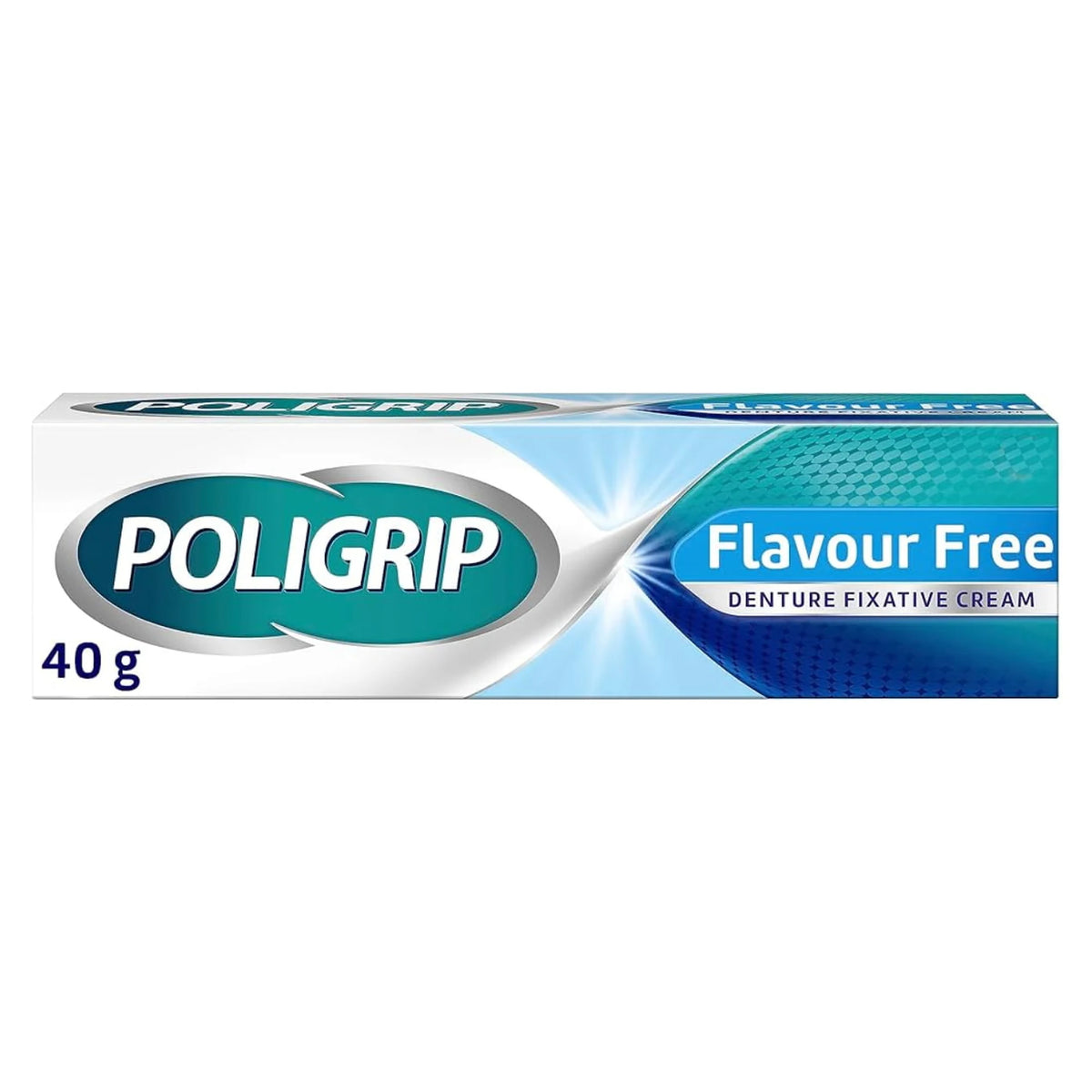 Poligrip Flavour Free Denture Adhesive Cream 40g