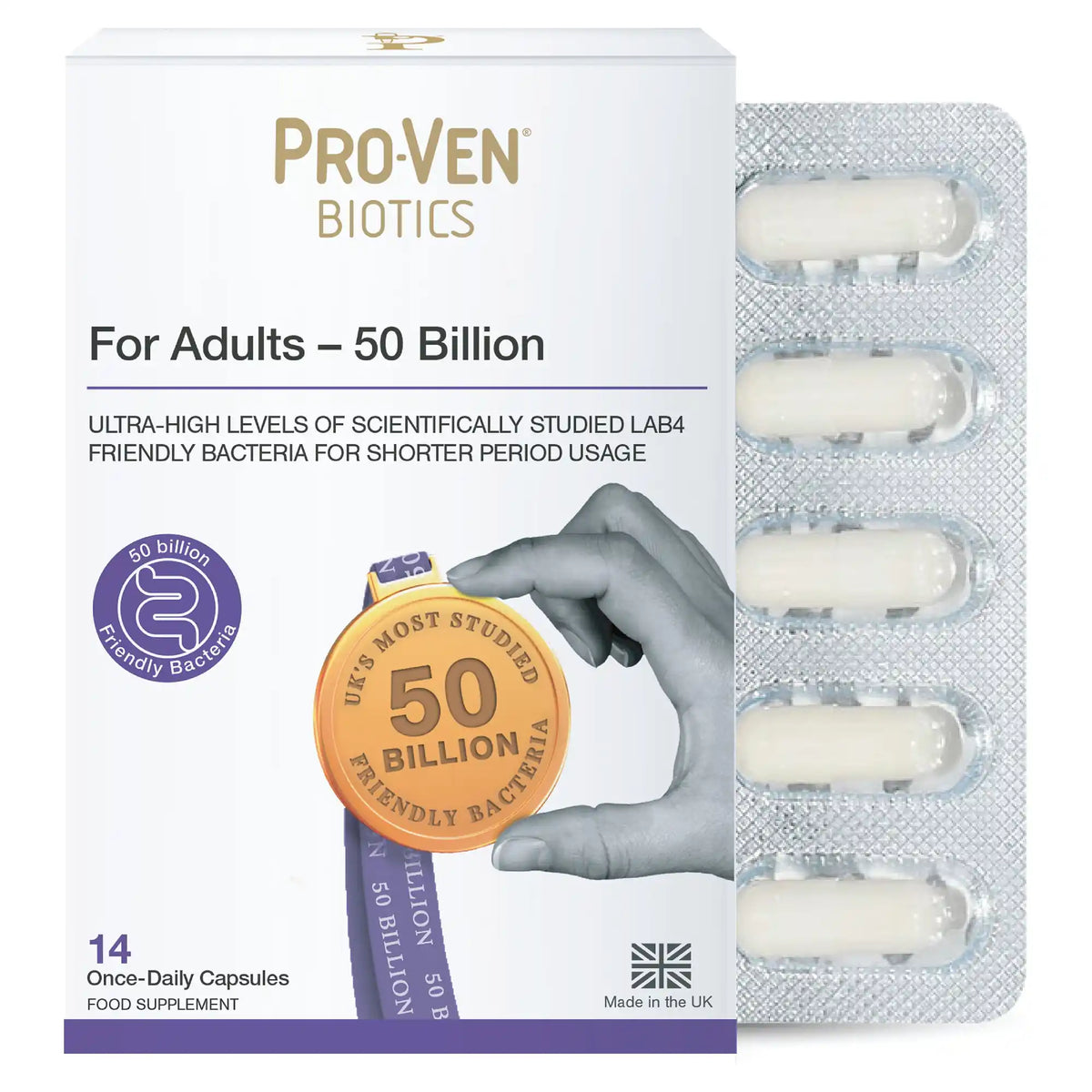 ProVen Adult Acidophilus and Bifidus 50 Billion Capsules – Pack of 14
