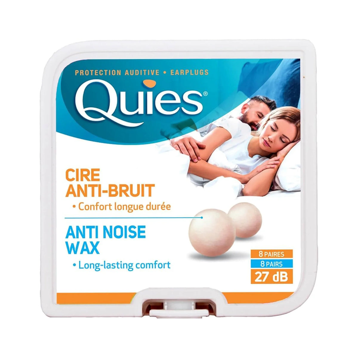 Quies Natural Wax Ear Plugs – 8 Pairs