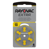 Rayovac Extra Advanced Hearing Aid Batteries Size 10 – Pack of 6